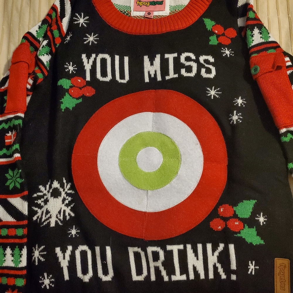 Tipsy Elves Drinking Game Sweater